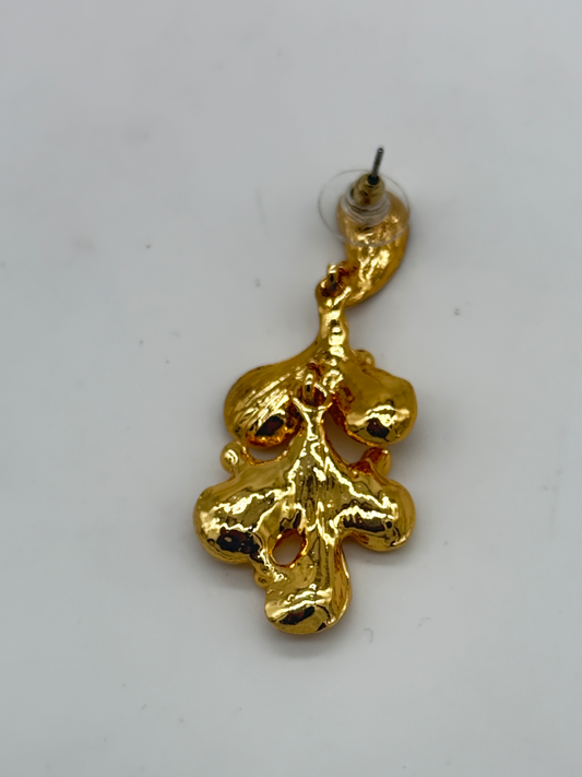 Gold Abstract Drop Earrings