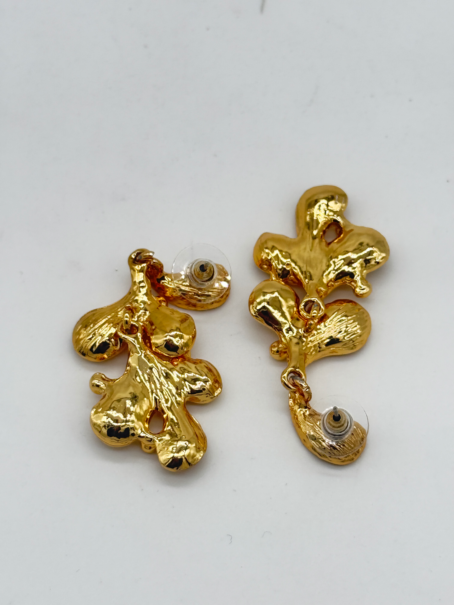 Gold Abstract Drop Earrings