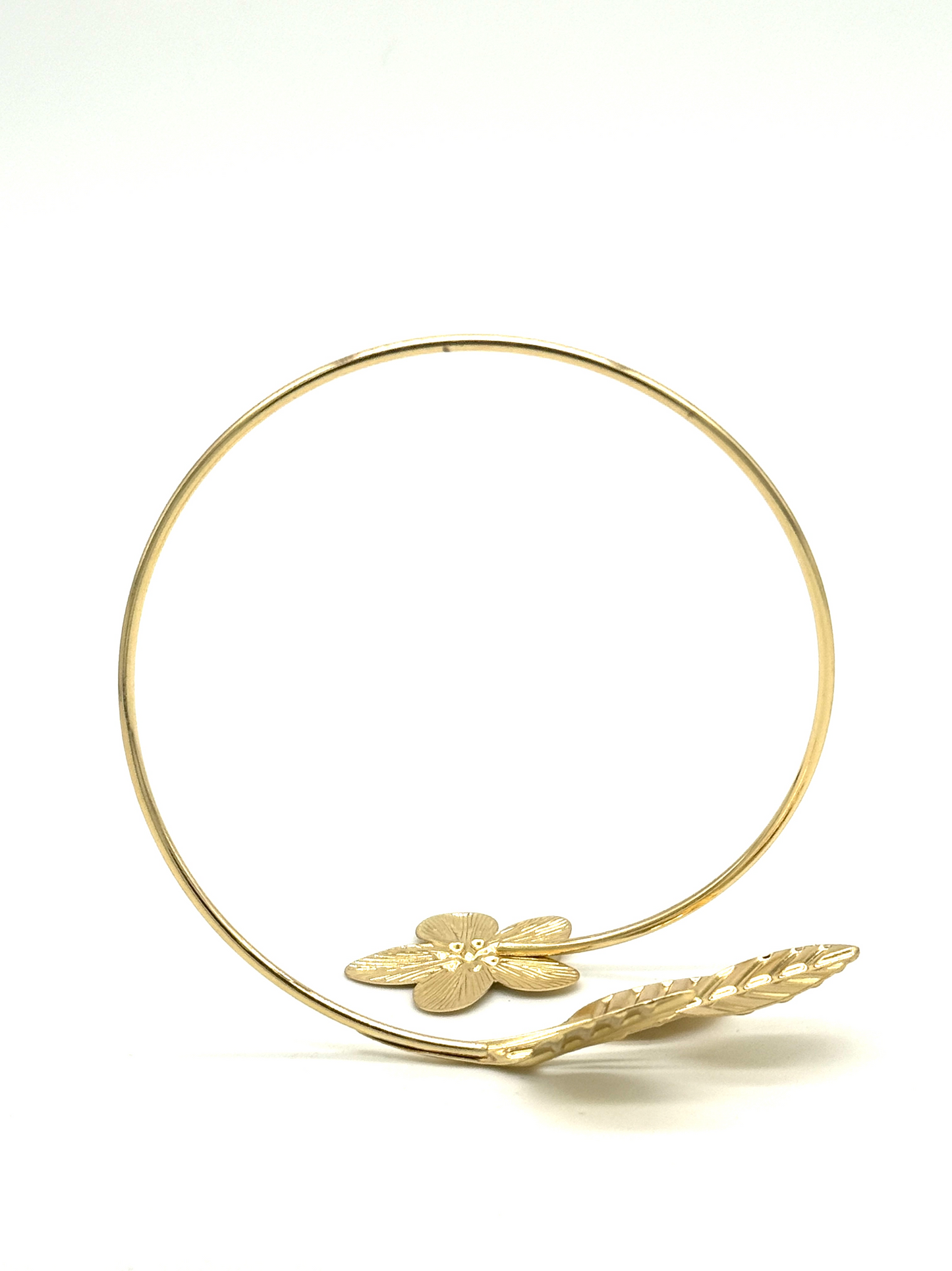 Gold Botanical Bloom Cuff Bracelet
