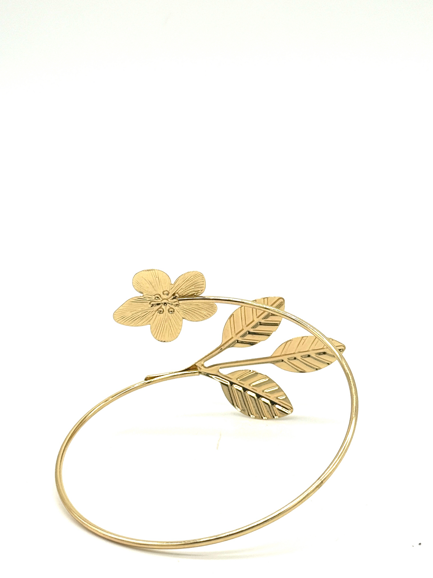 Gold Botanical Bloom Cuff Bracelet