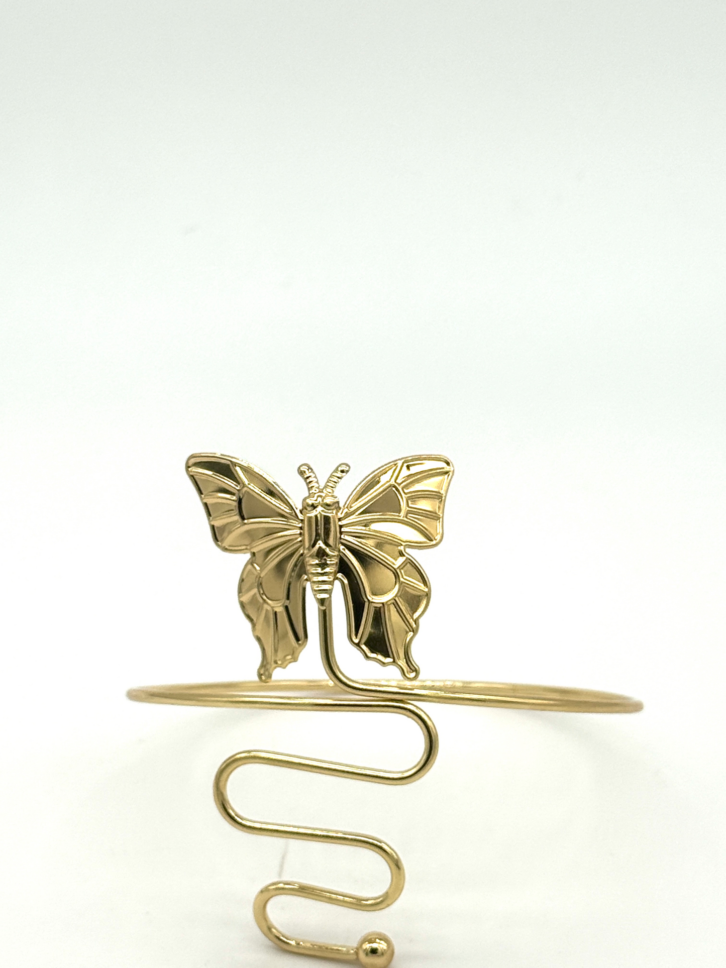 Gold Butterfly Wrap Cuff Bracelet
