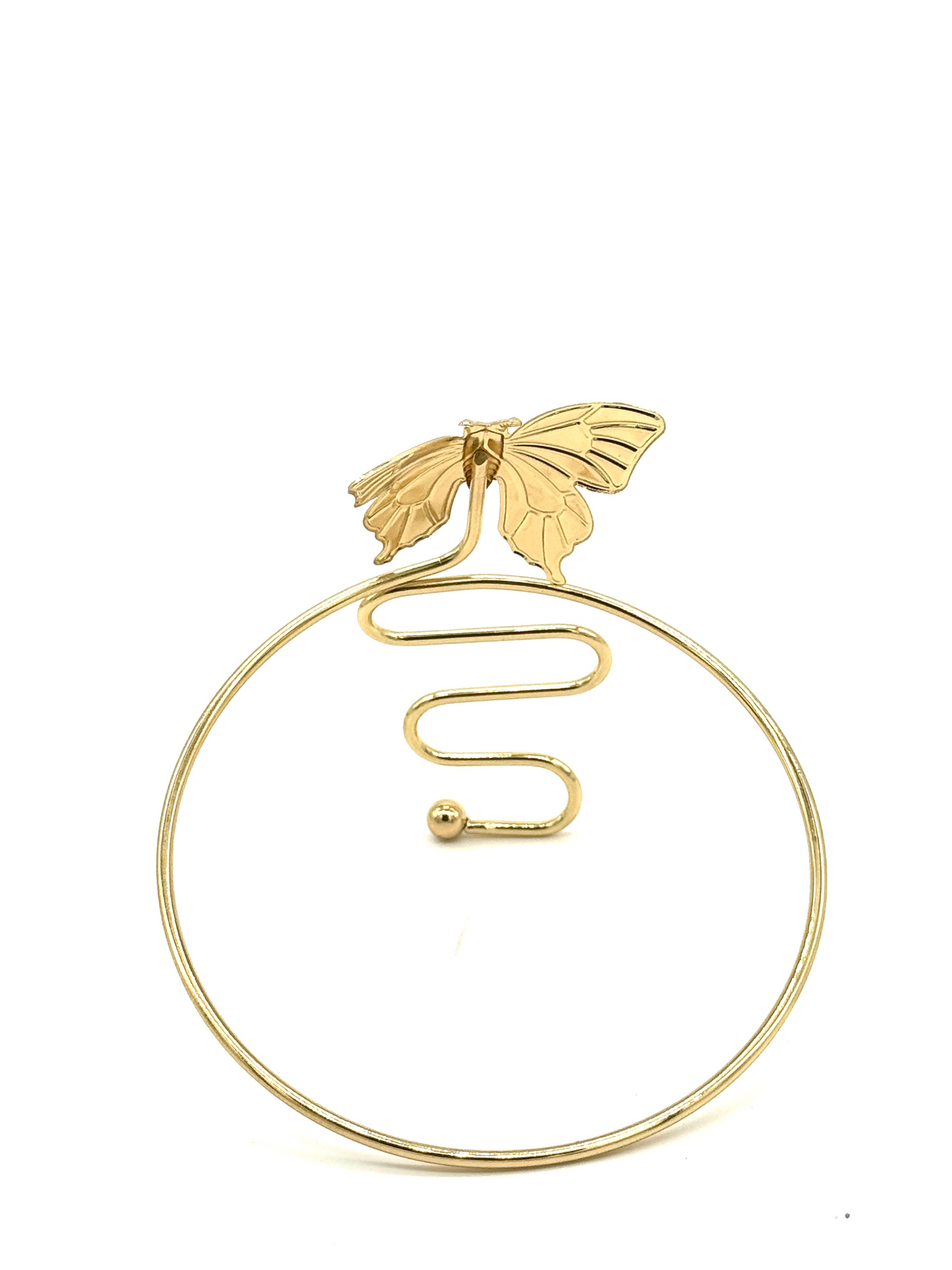 Gold Butterfly Wrap Cuff Bracelet