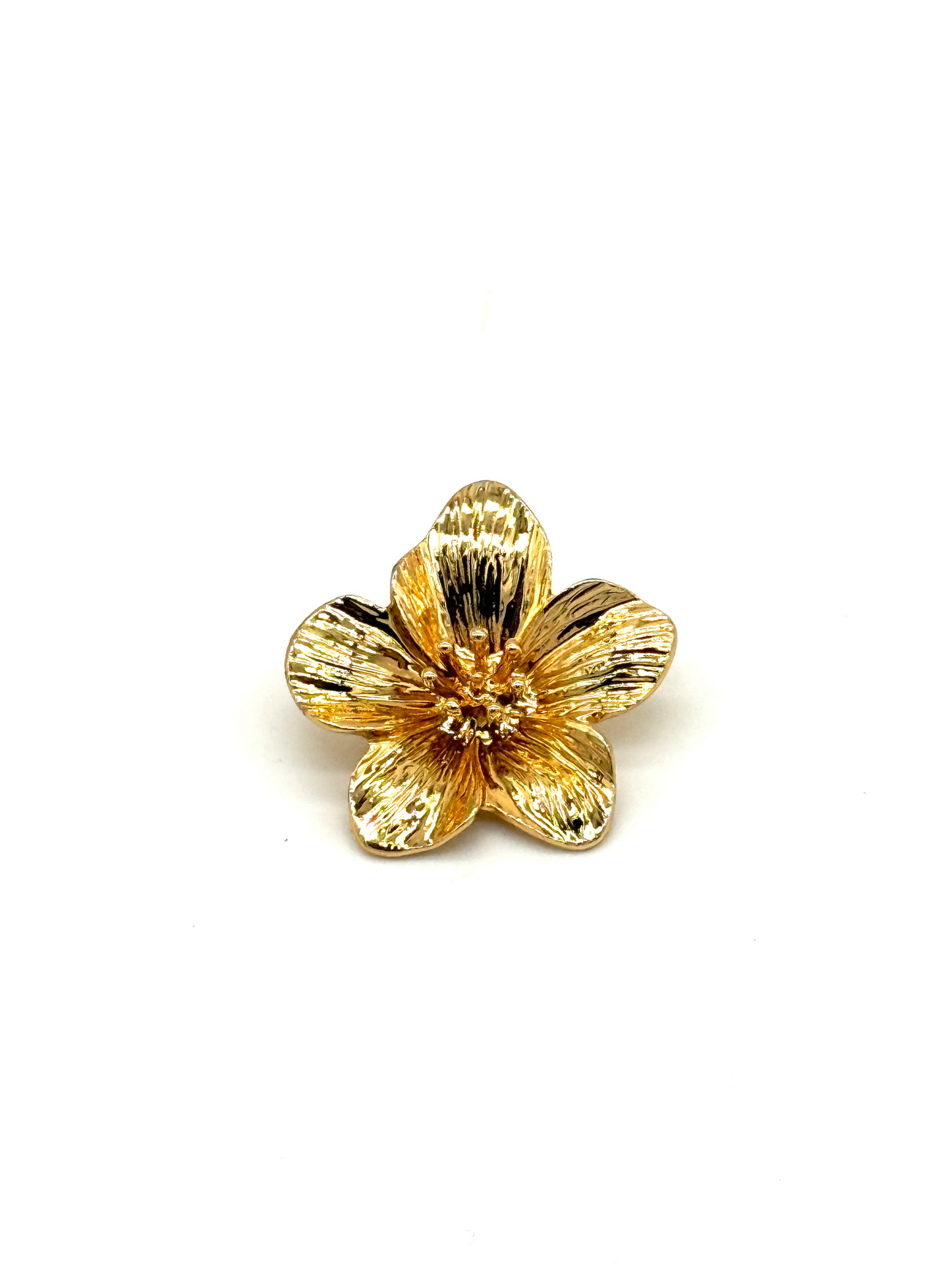 Gold Camellia Stud Earrings