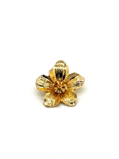 Gold Camellia Stud Earrings