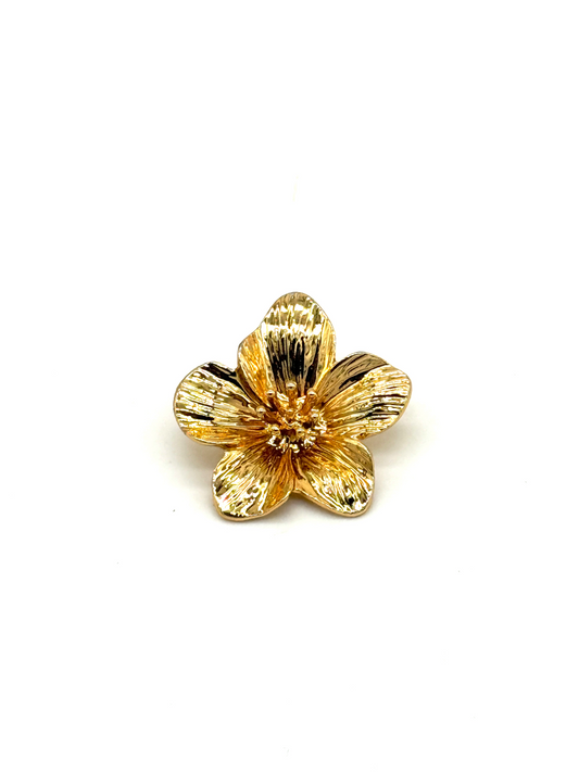 Gold Camellia Stud Earrings