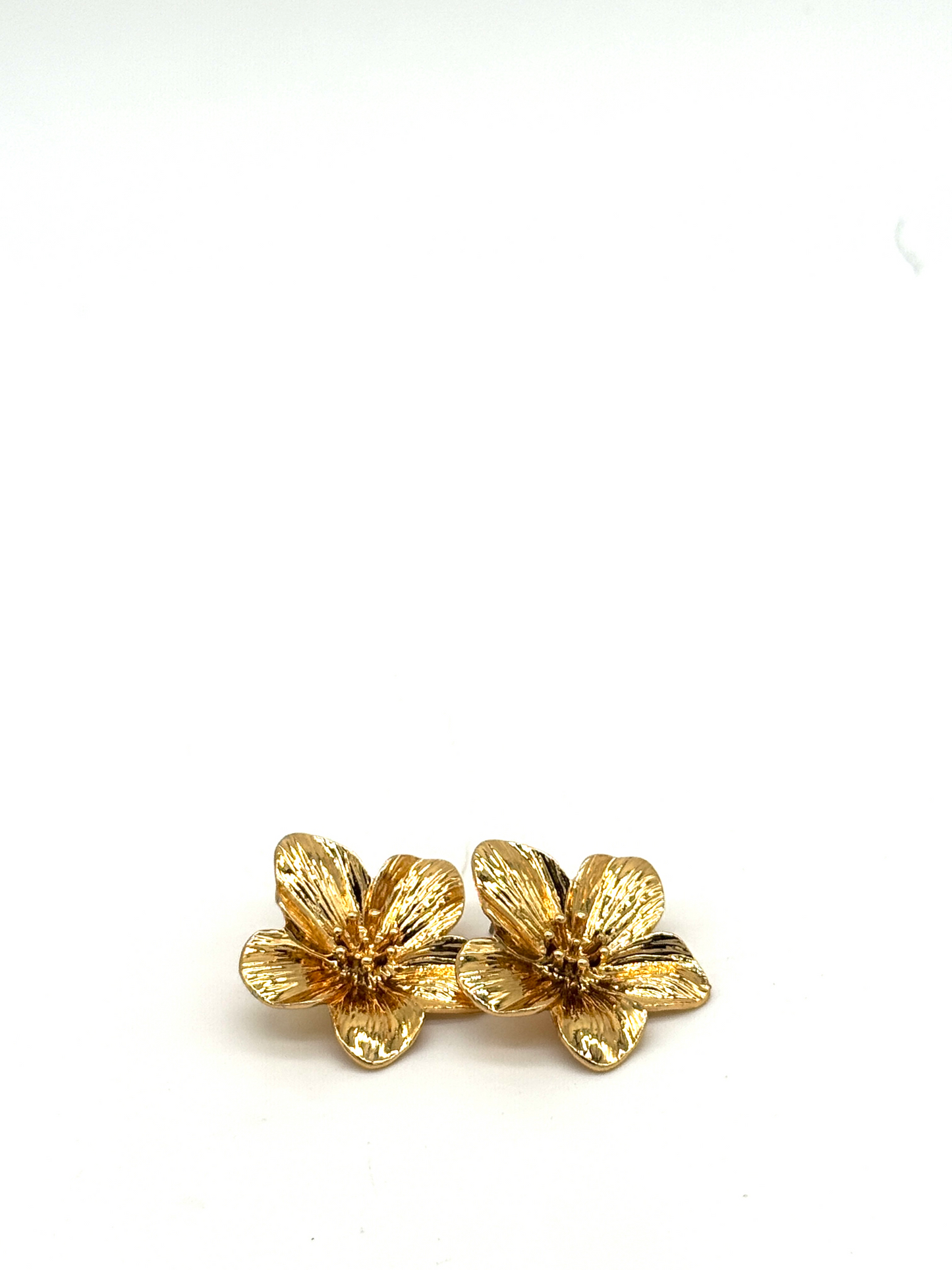 Gold Camellia Stud Earrings