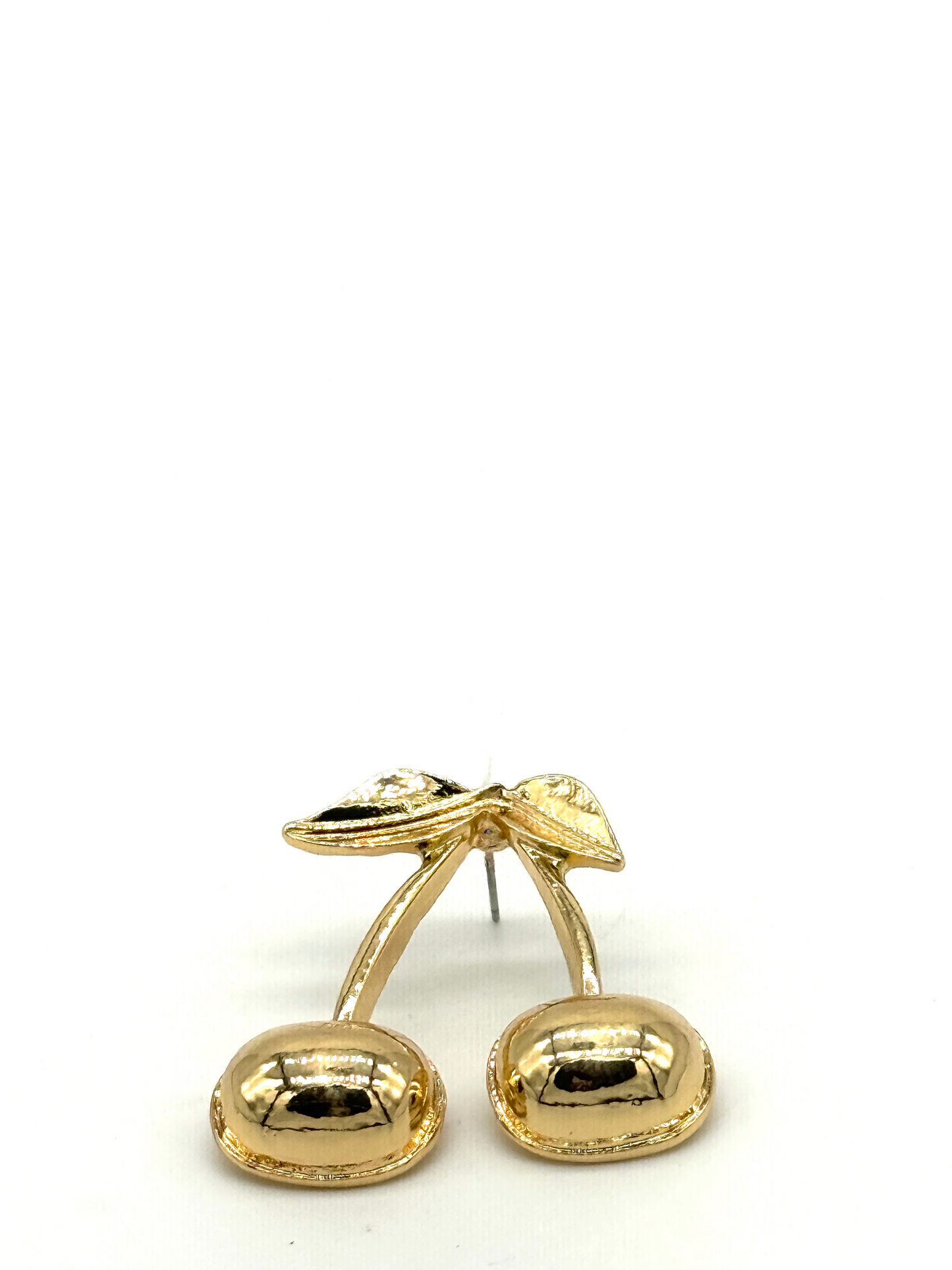 Gold Cherry Stud Earrings