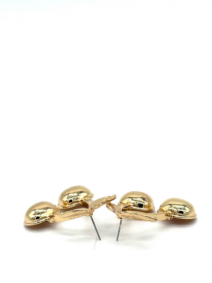 Gold Cherry Stud Earrings