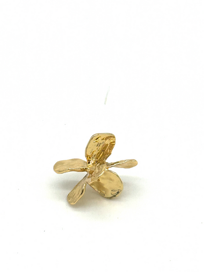 Gold Iris Stud Earrings