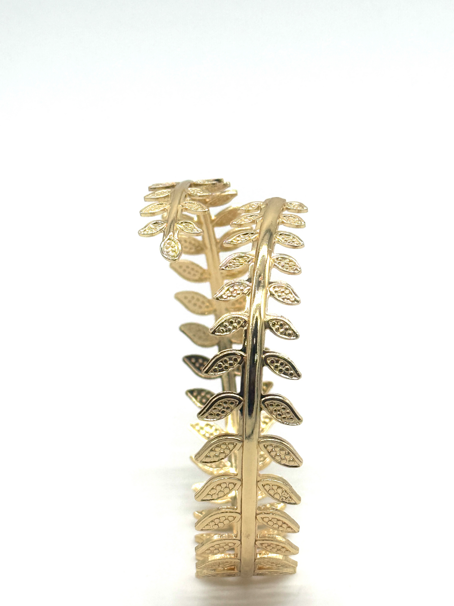 Gold Laurel Cuff Bracelet