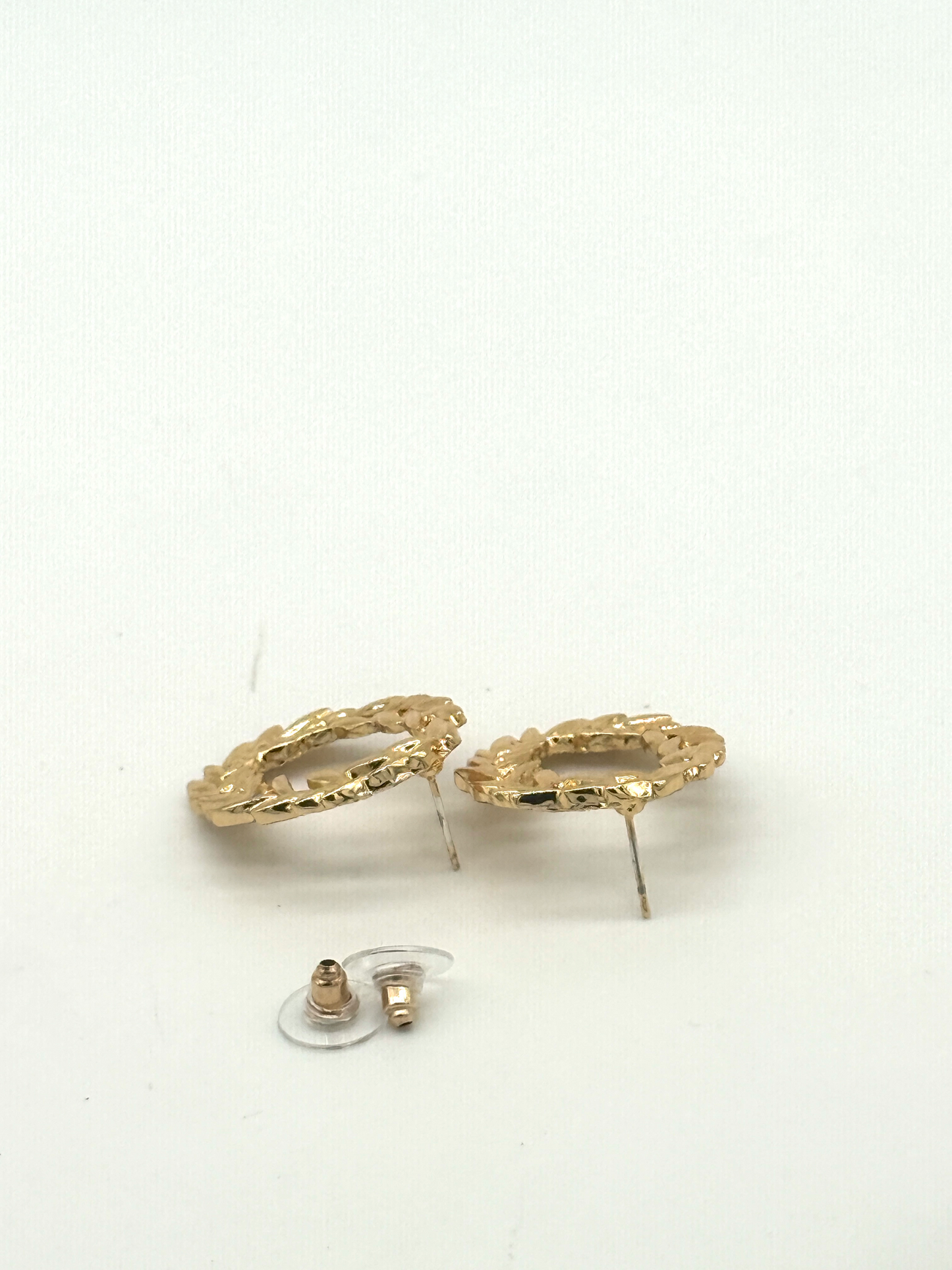 Gold Laurel Stud Earrings