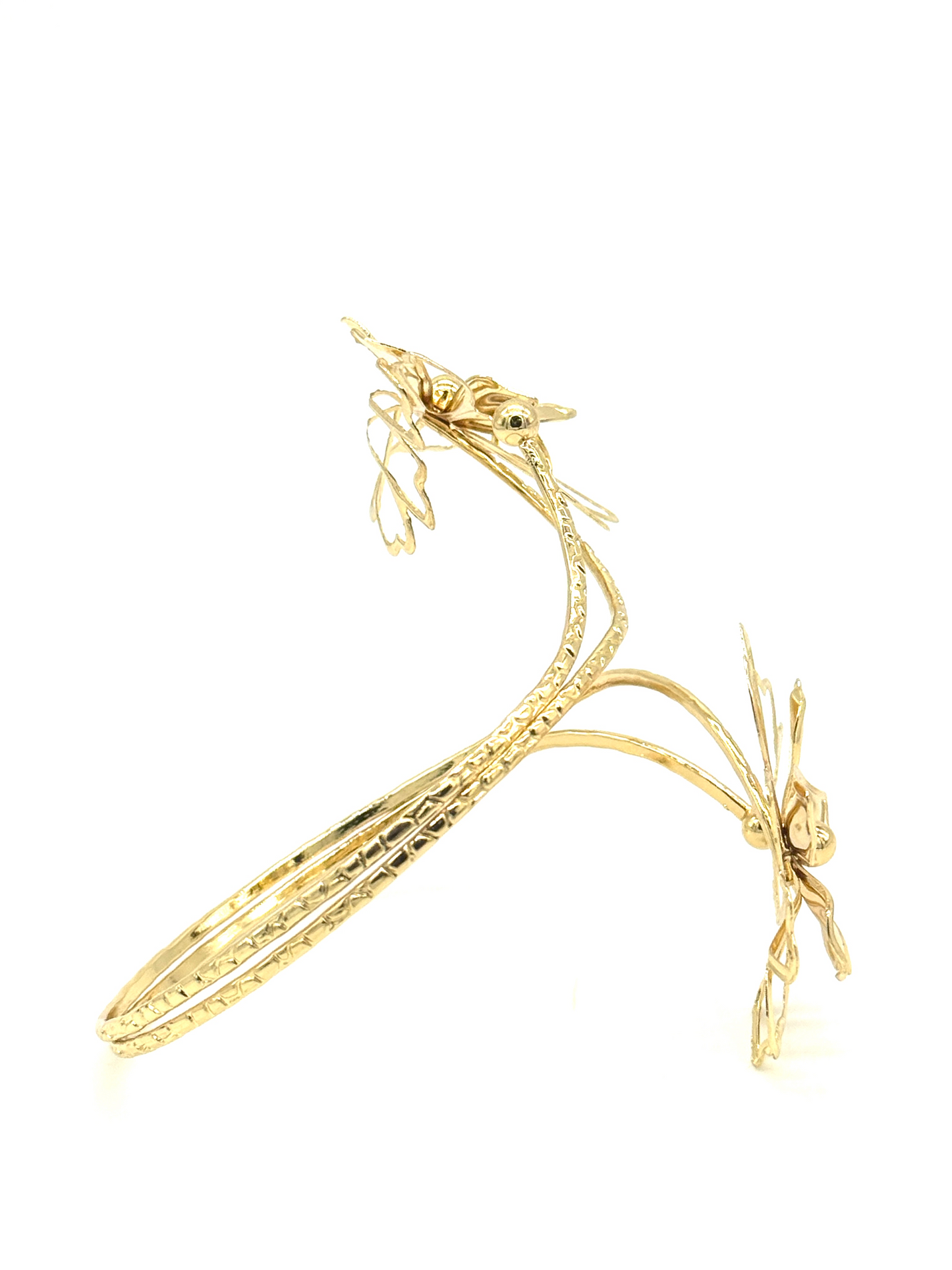 Gold Magnolia Cuff Bracelet