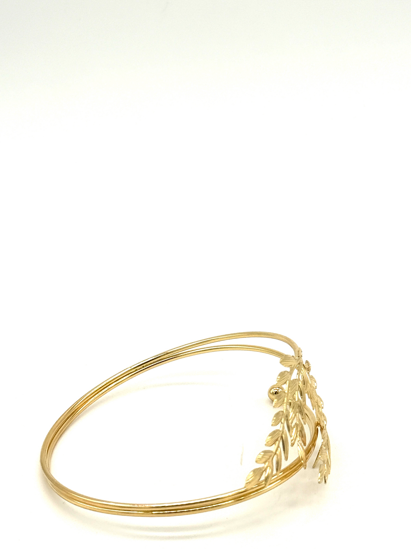 Gold Olive Leaf Wrap Cuff Bracelet