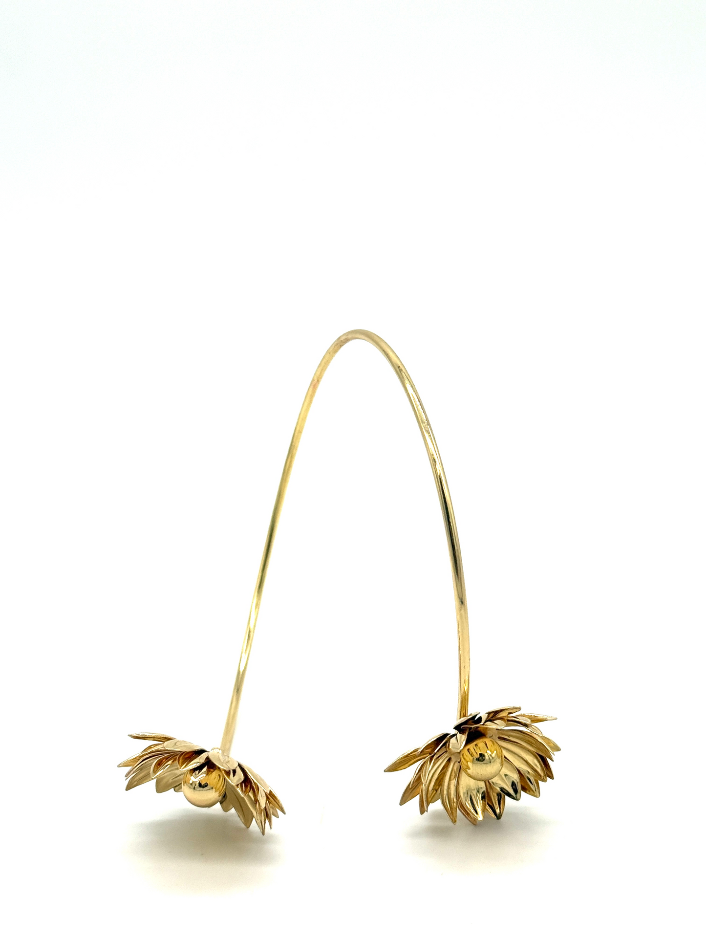 Gold Sunflower Bloom Cuff Bracelet