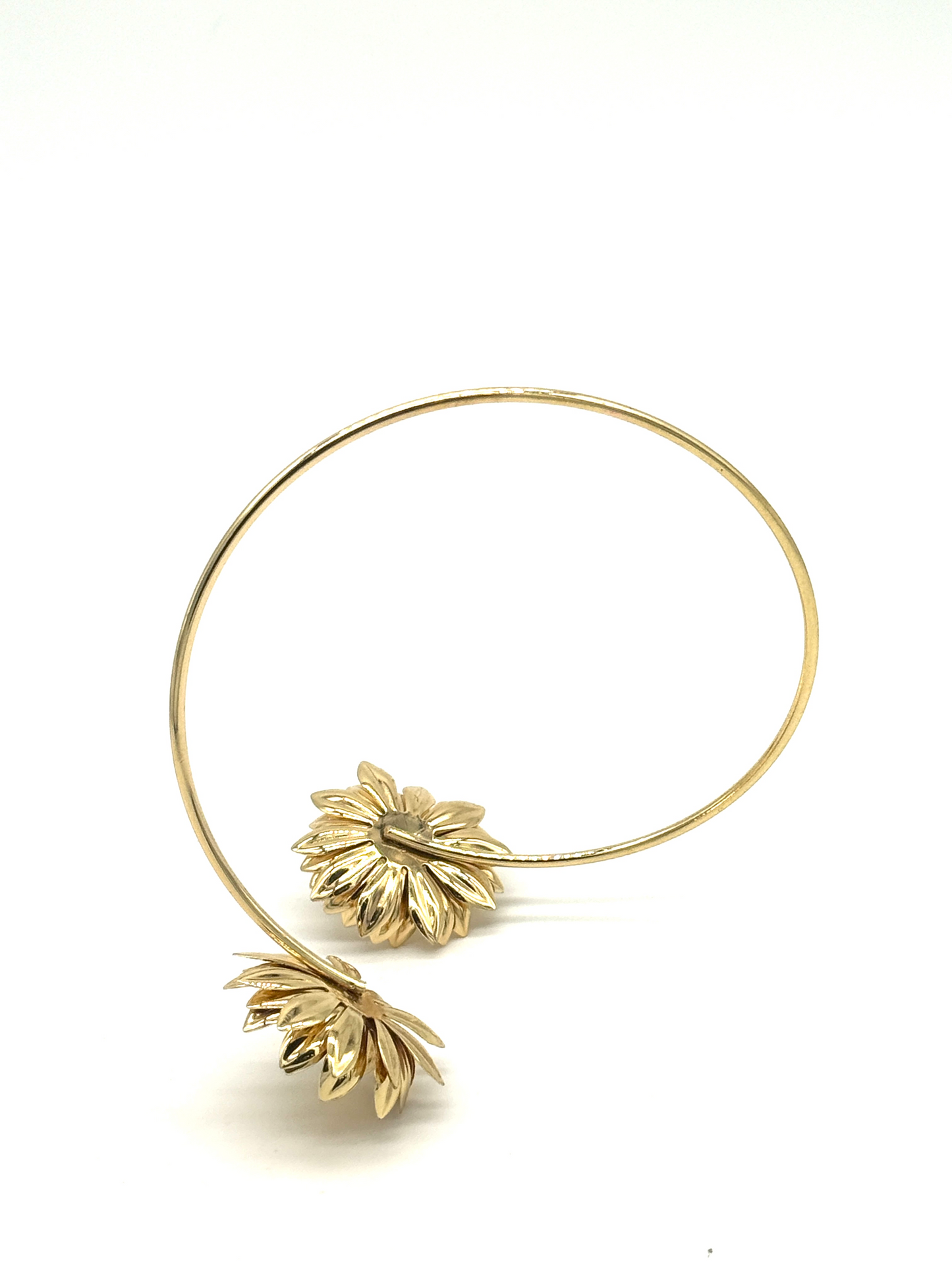 Gold Sunflower Bloom Cuff Bracelet