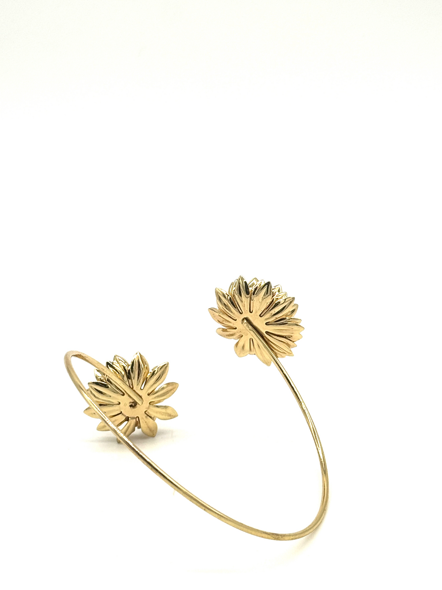 Gold Sunflower Bloom Cuff Bracelet