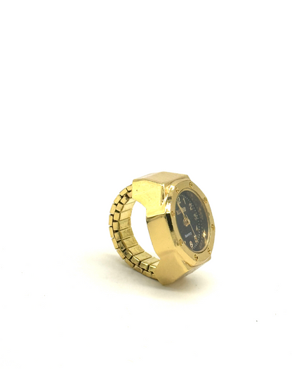 Golden + Black Finger Watch
