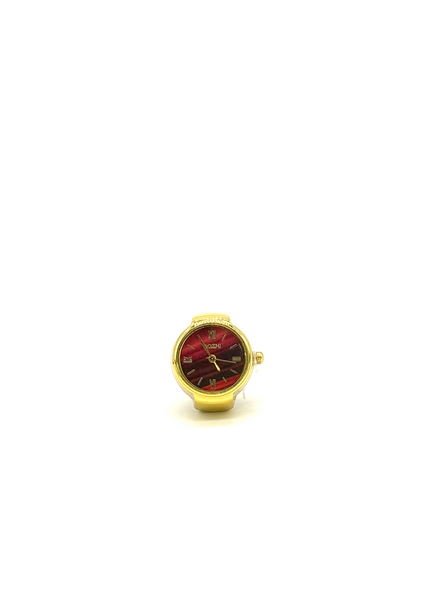 Golden + Red Finger Watch