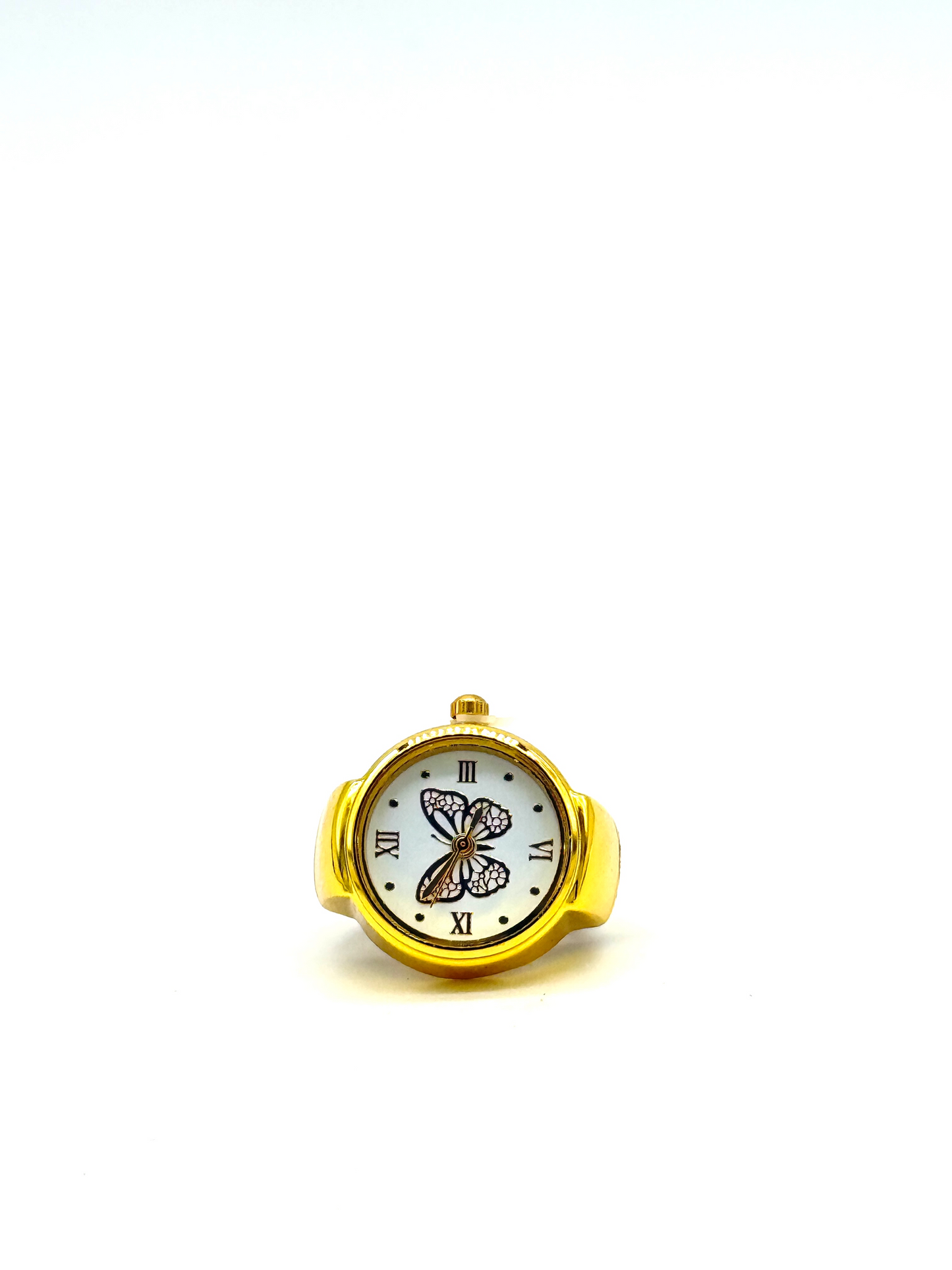 Golden + White Finger Watch