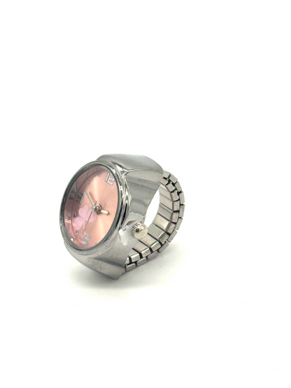 Pink + silver Finger Watch