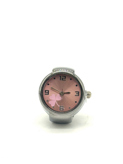 Pink + silver Finger Watch