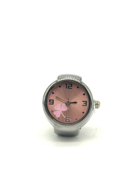 Pink + silver Finger Watch
