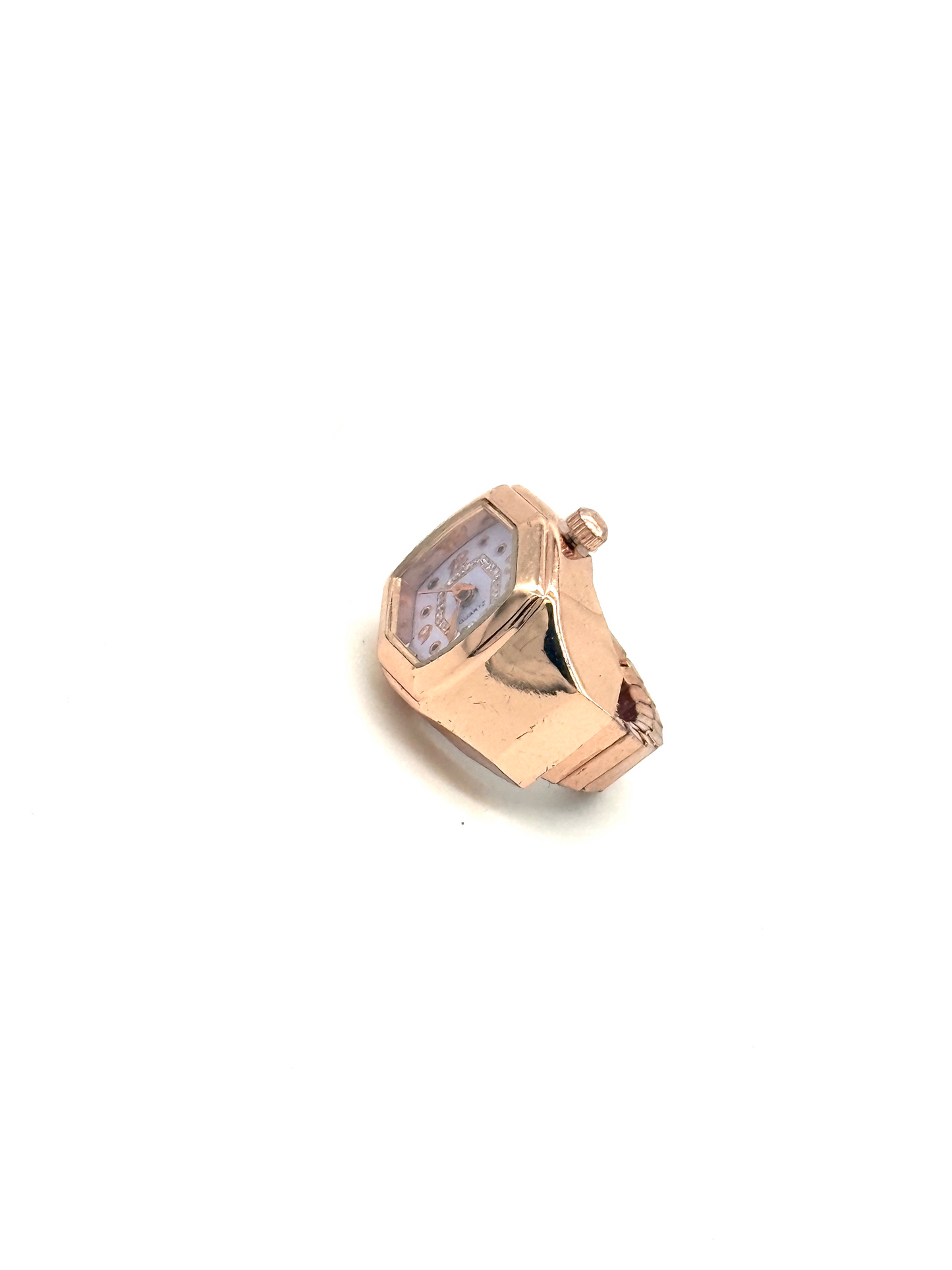 RoseGold + Silver Finger Watch