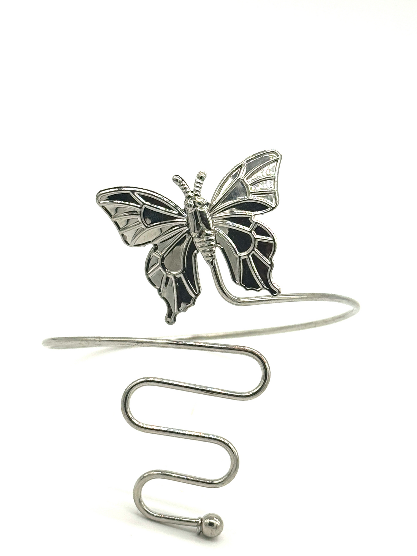 Silver Butterfly Wrap Cuff Bracelet