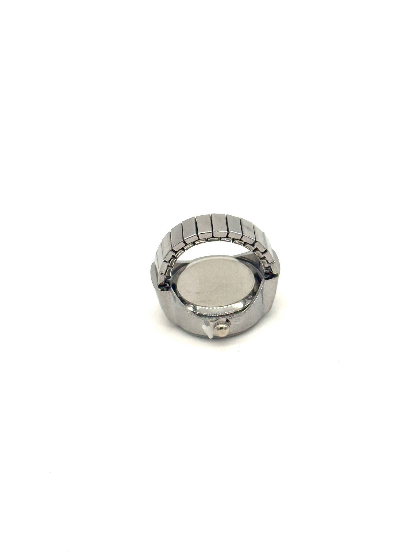 silver + Maroon Finger Watch